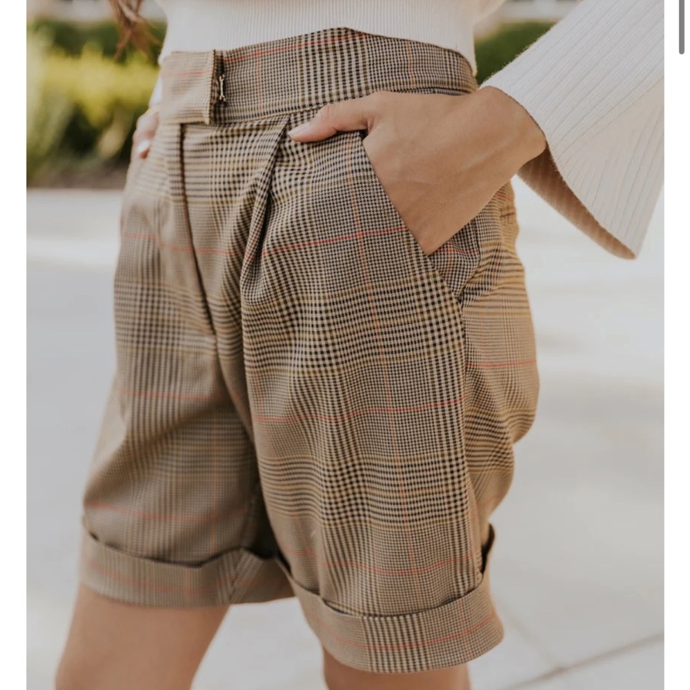Roolee plaid shirt trousers NWOT